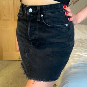 Black Jean Skirt